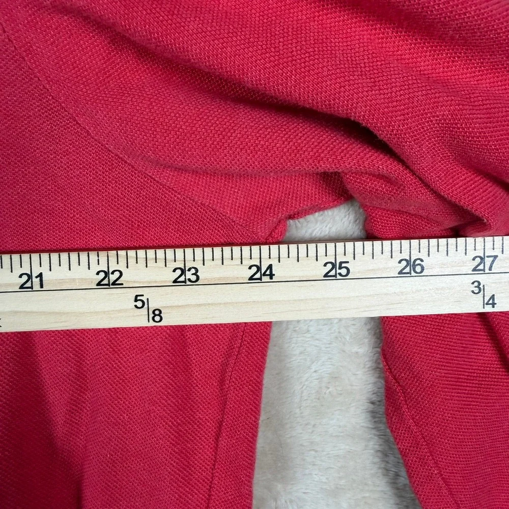 Polo Ralph Lauren Red Long Sleeve 1/4 Zip Pullover Blue Pony Casual Layering XL‎